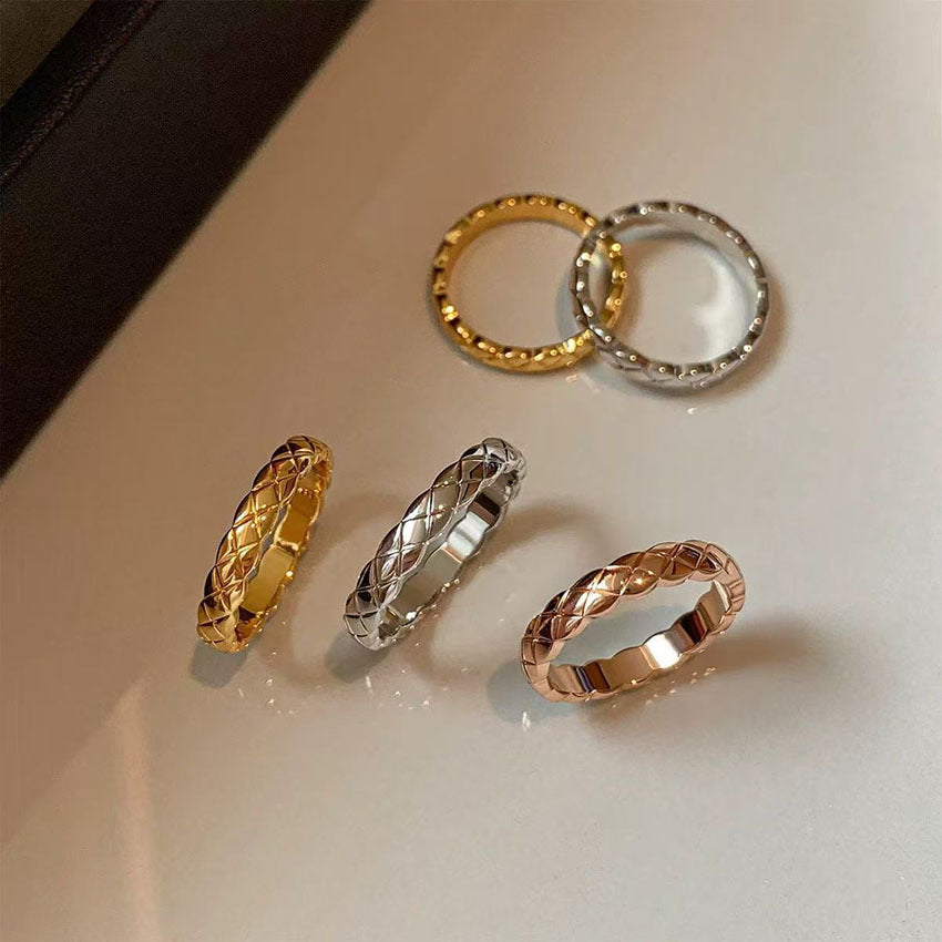 Wholesale Modern Rhombus Ring for Women,  Gold Plated Fashion Jewelry Accessory Gift