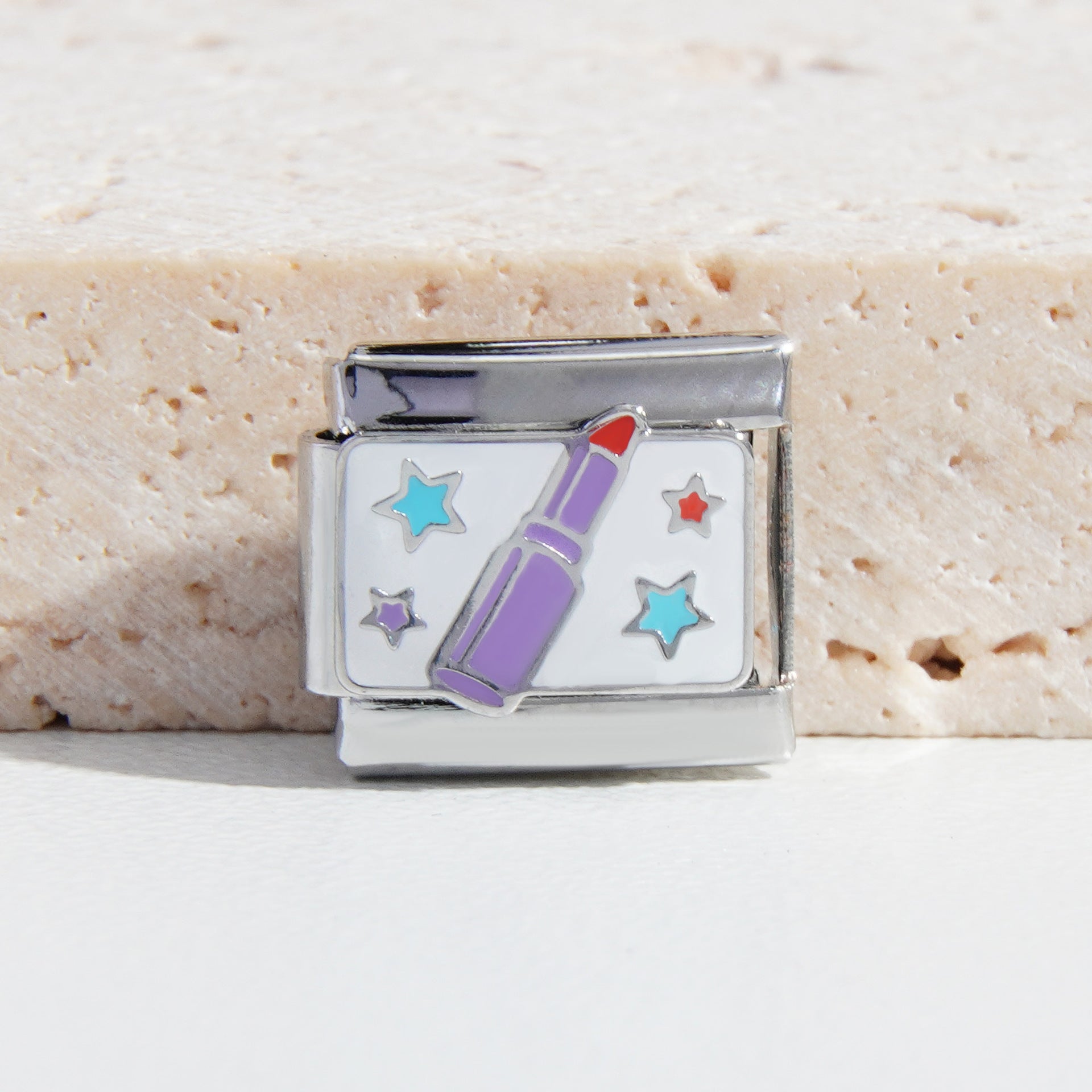Wholesale 9mm Italian Charm Starter Bracelets DIY square Single Section Creative Stainless Steel Composable Bracelet