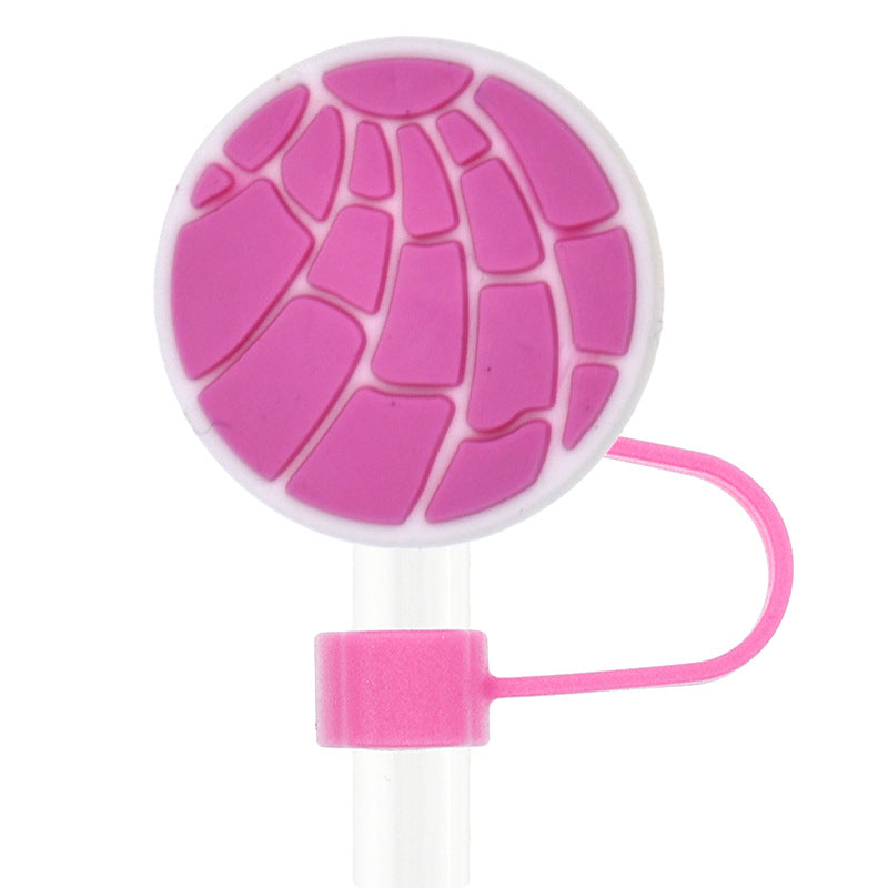 Wholesale  Random 100pcs Mexican Series  10mm PVC Soft Straw Tube Cap