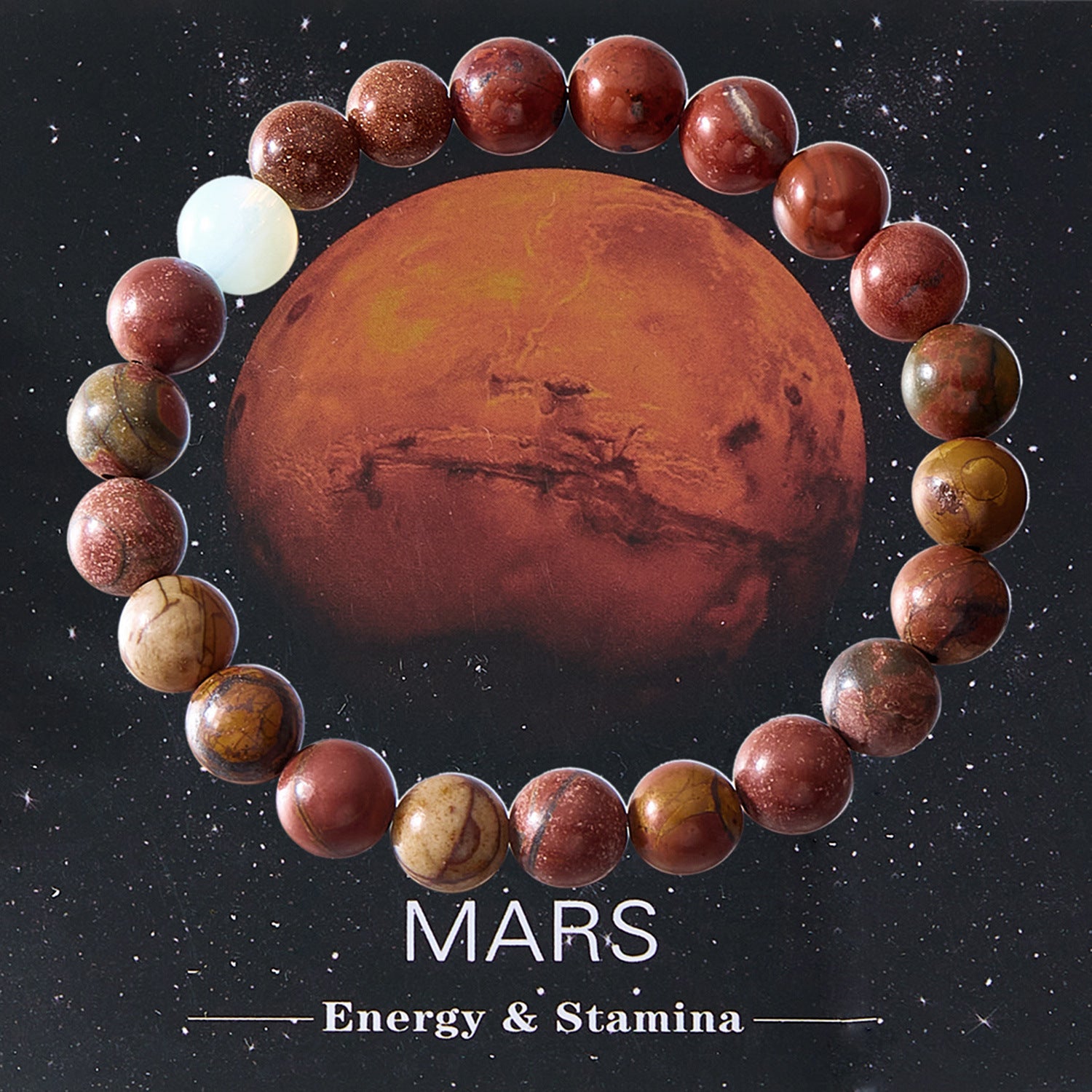 Wholesale solar system eight planets beaded paper card bracelet