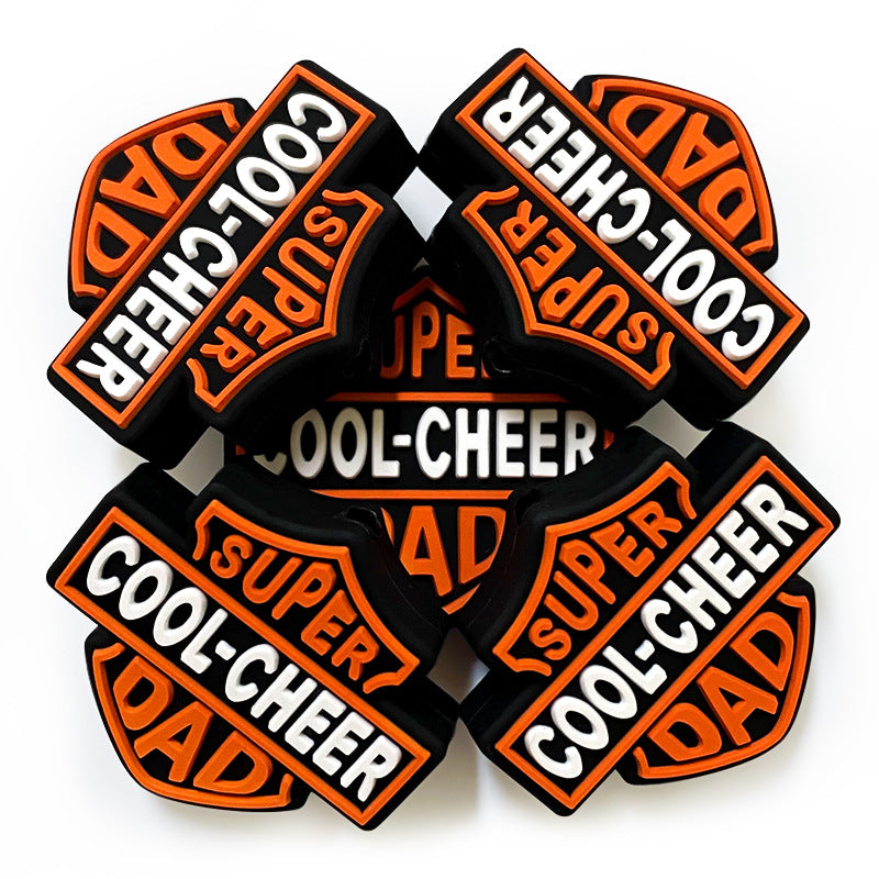 Wholesale 10pcs Super DAD Silicone Beads Focal Beads DIY Accessories Father's Day ACC-BDS-WDX085