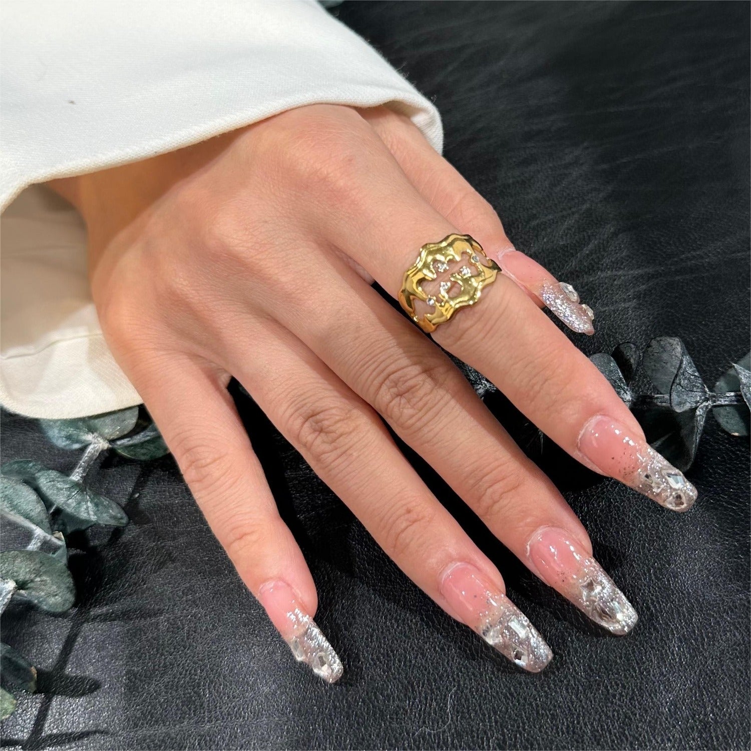 Wholesale Halloween Geometric Open Teeth Stainless Steel Rings ACC-RS-TaiMei001