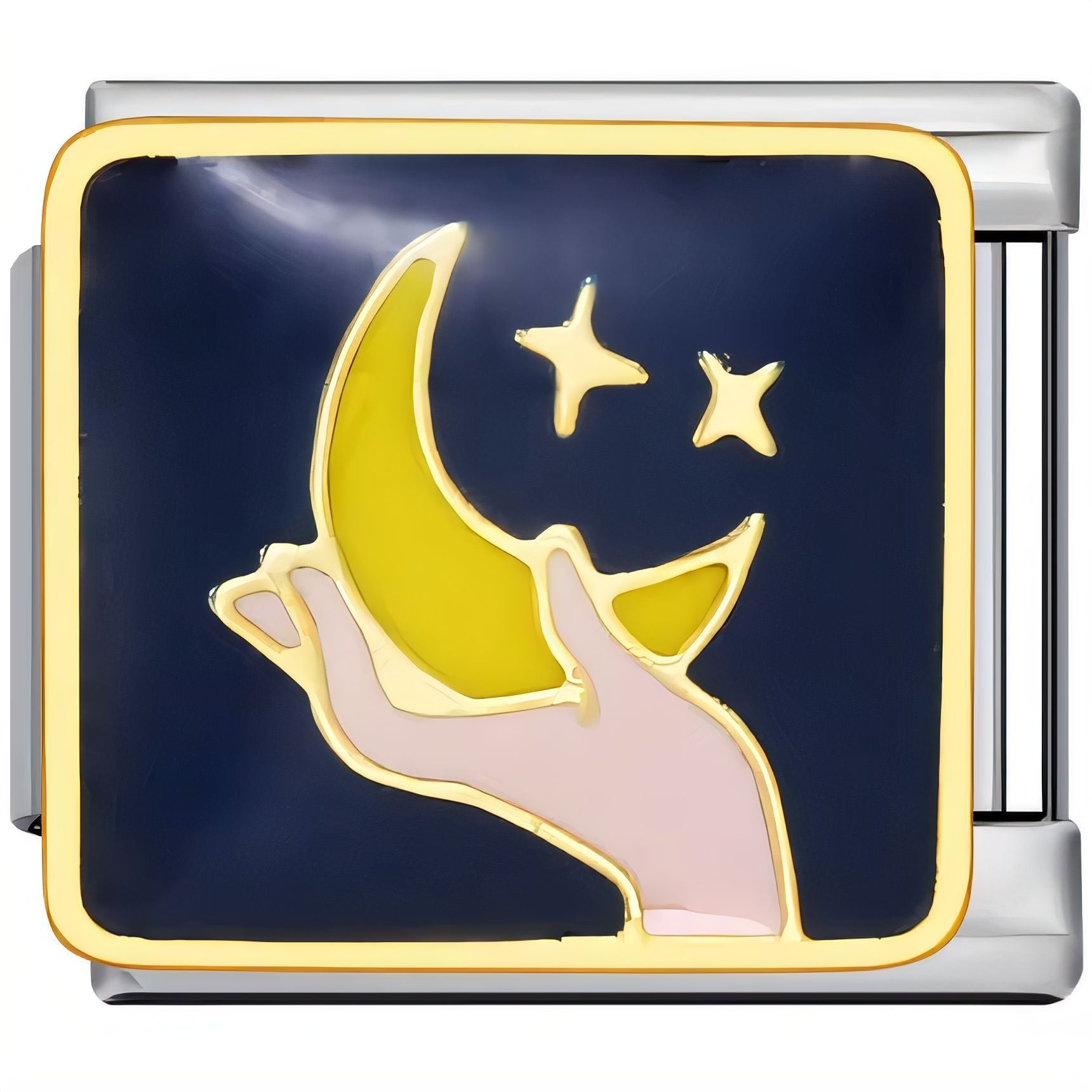 Wholesale Italian Charm Bracelet 9mm DIY Splicing Heart Moon Stainless Steel Composable Bracelet