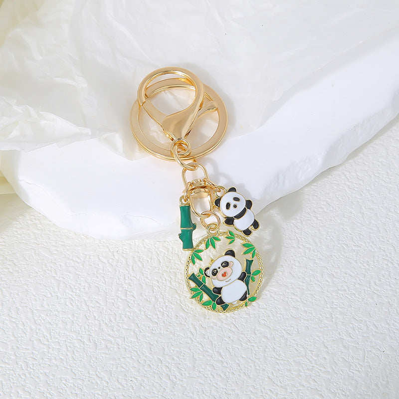 Wholesale  Panda  Cute Cute Cute Cartoon Metal Keychain
