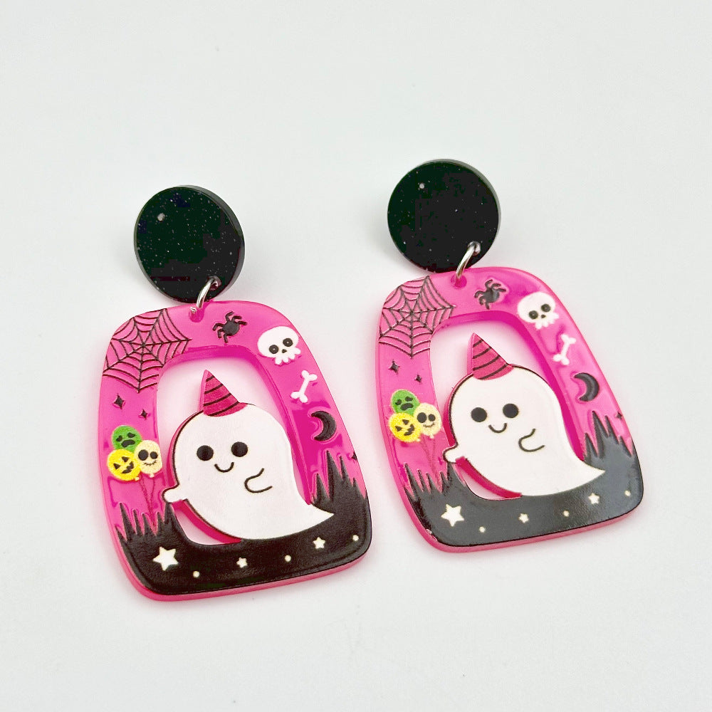 Wholesale Halloween Hollow Acrylic Earrings ACC-ES-Weiw005