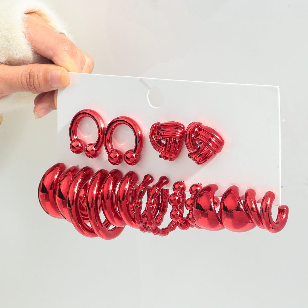 Wholesale Valentine's Day Red Acrylic Earrings