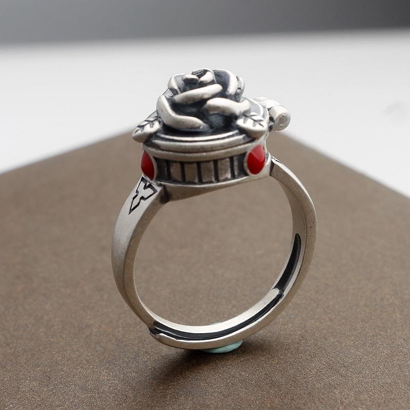 Wholesale Rose Open Adjustable Ring