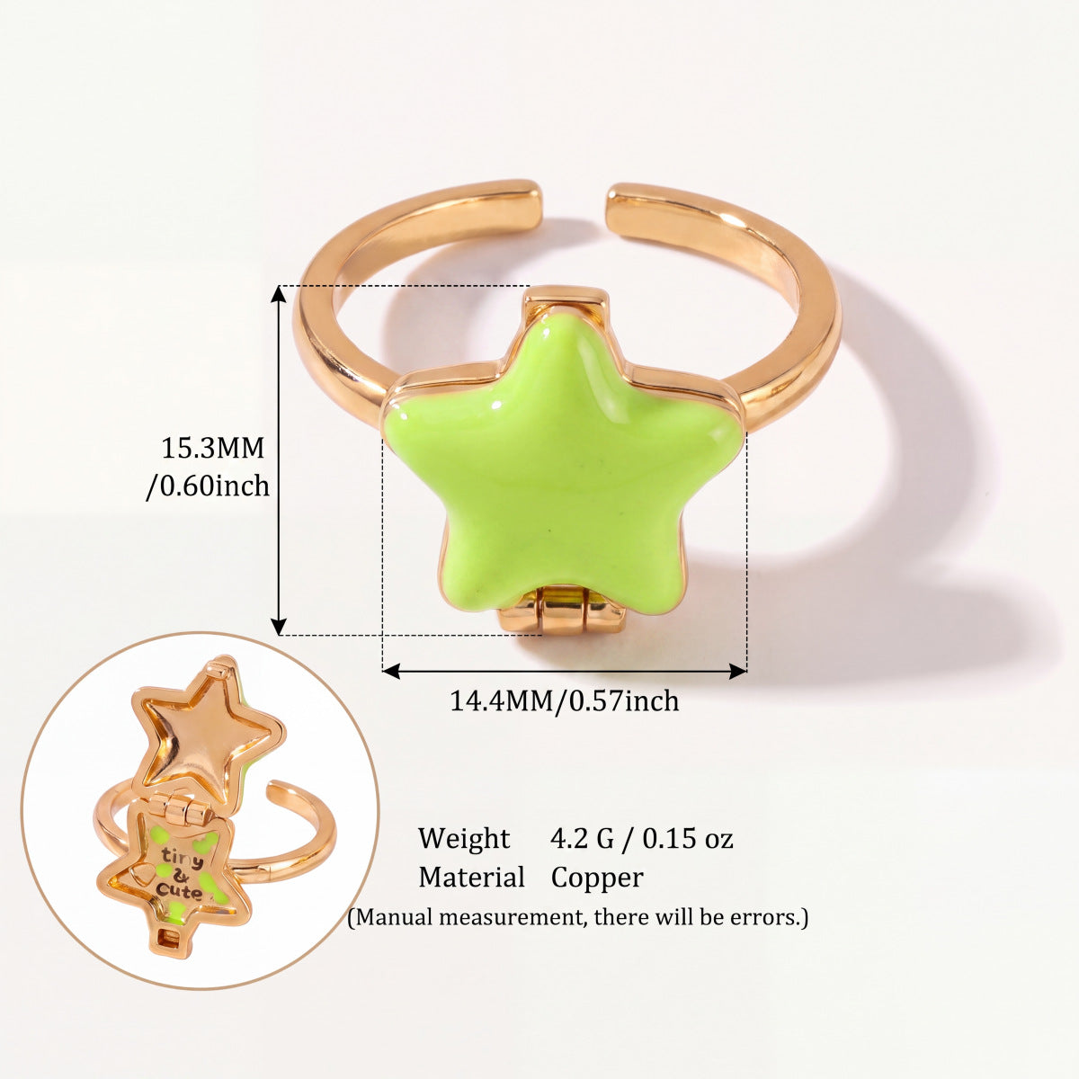 Wholesale Fashion Heart Locket Necklace For Women Copper Pink Gold Plated Cute Star Pendant Jewelry Gift
