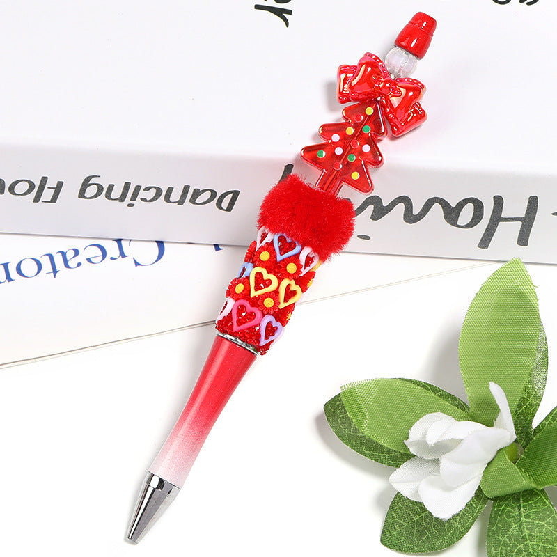 Wholesale 100pcs Christmas Acrylic Double-sided Polka Dot Christmas Tree Beads Diy Accessories ACC-BDS-BLG063