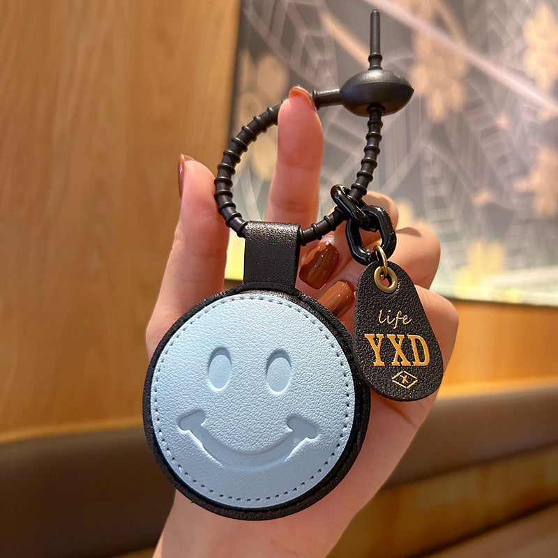 Wholesale Trendy Yellow Leather Heart Keychain Bag Charm Decorative Gift For Students