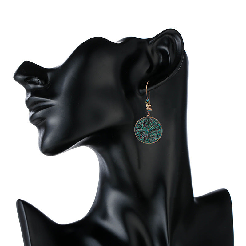 Wholesale Bohemian Vintage Dream Catcher Earrings Alloy Jewelry Boutique Resale Gift