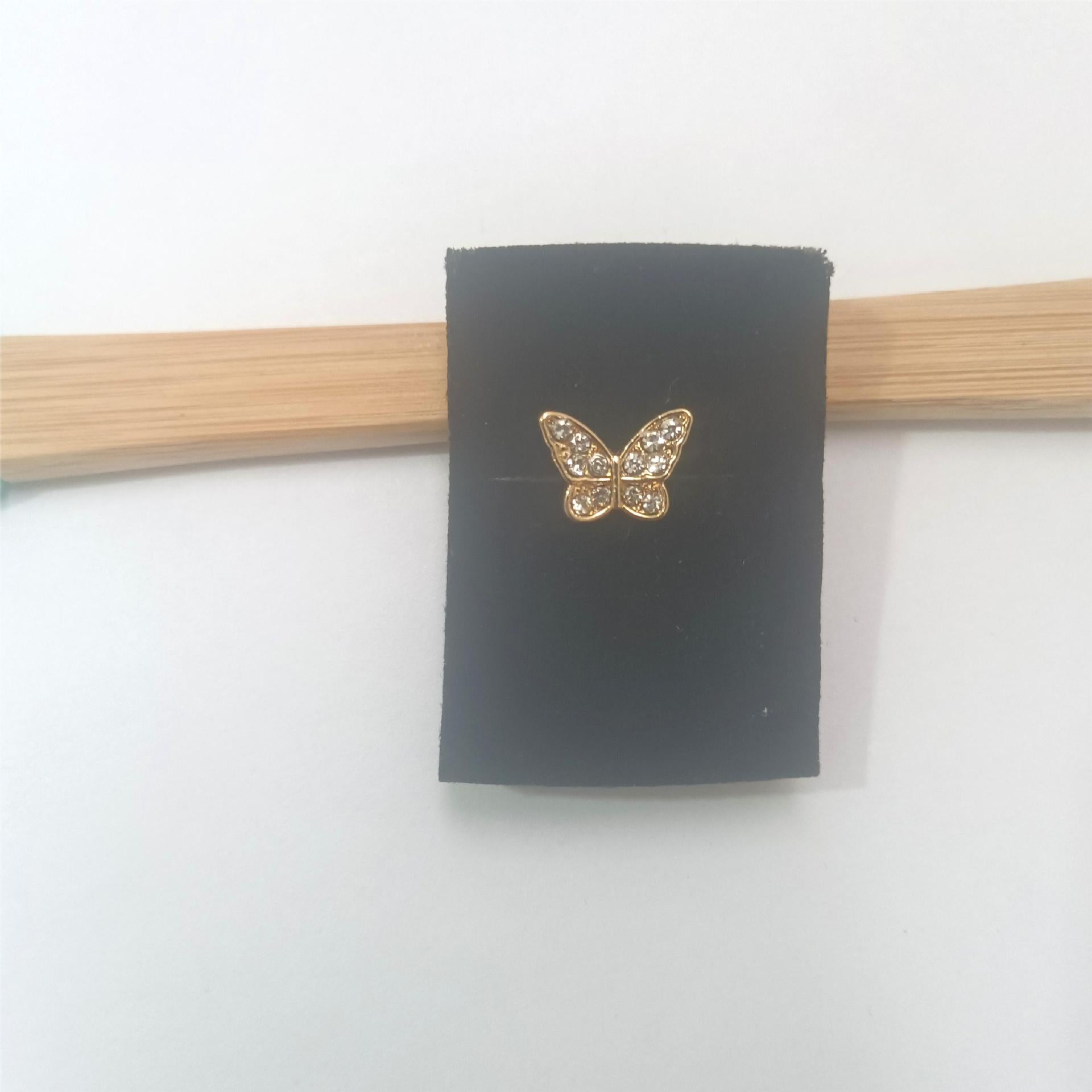 Wholesale Butterfly Branch Pendant Charm Set Gold Plated Rhinestone For Watch Band Decorative Fashion Accessory