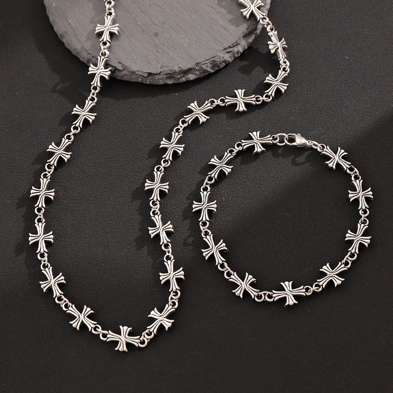 Wholesale Alloy Cross Bracelet Unisex Vintage Fashion Jewelry Accessory Gift Travel Souvenir