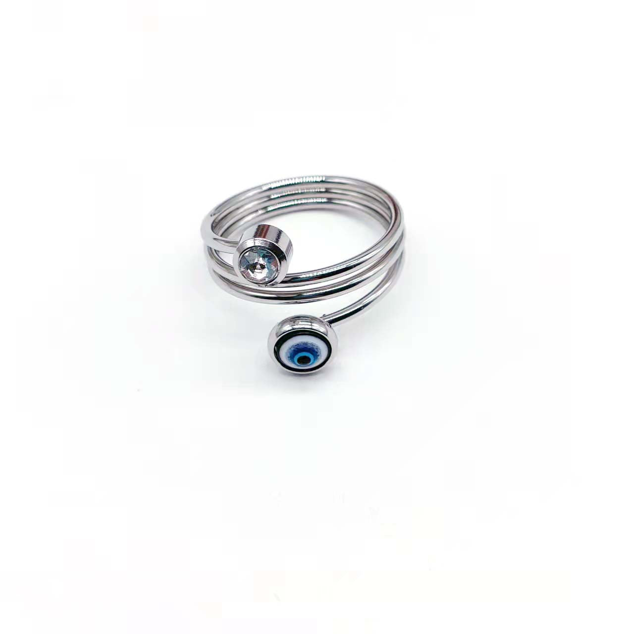 Wholesale Demon Eye Stainless Steel Open Adjustable Ring