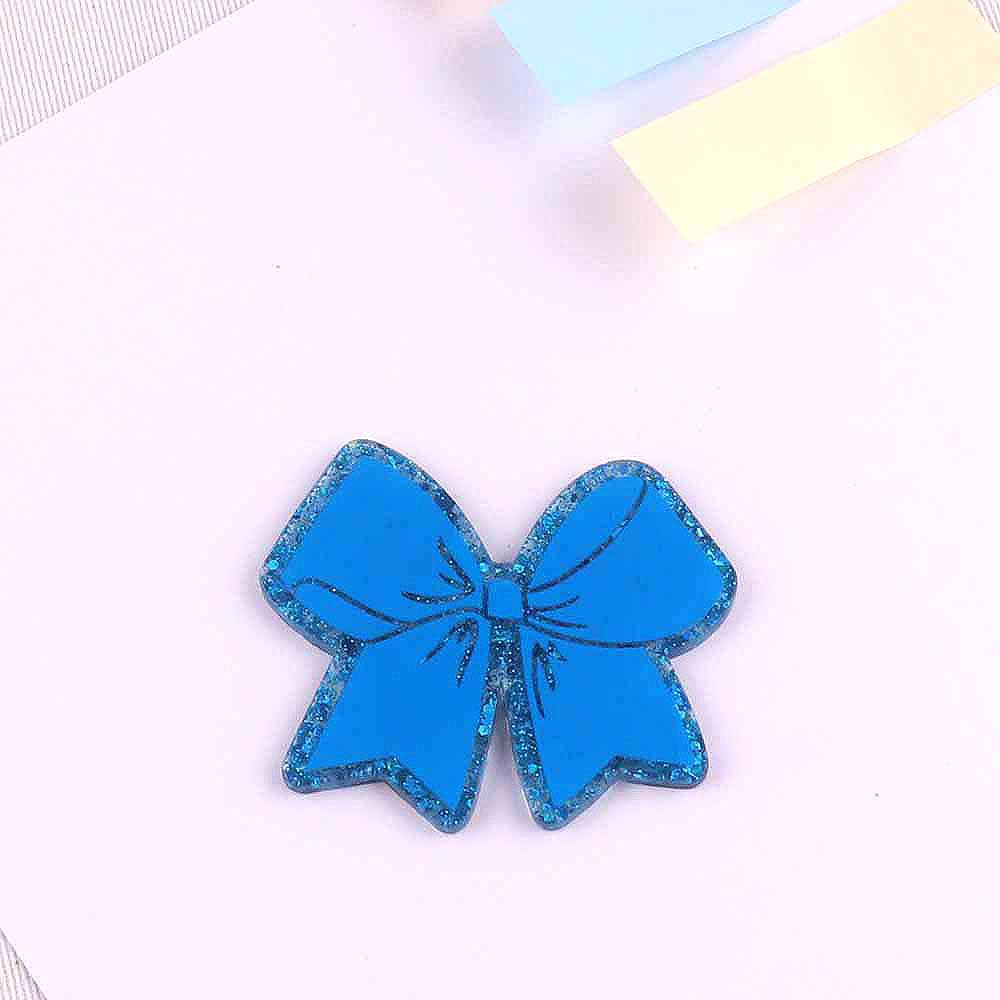 Wholesale 10pcs DIY Acrylic Loose Powder Cartoon Bowknot Brooch Patches