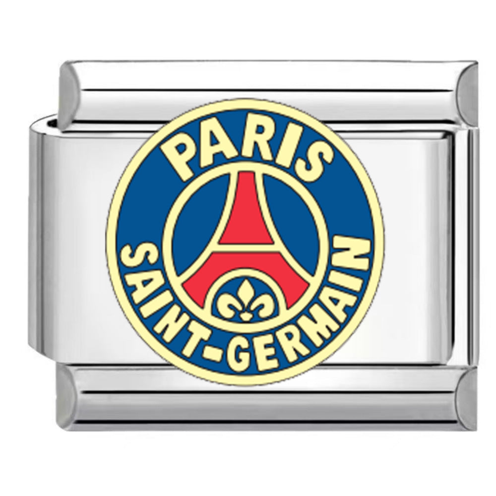 Wholesale Titanium Steel DIY Italian Charm Bracelet With Football Club Pattern Modular Accessory For Gift And Resale