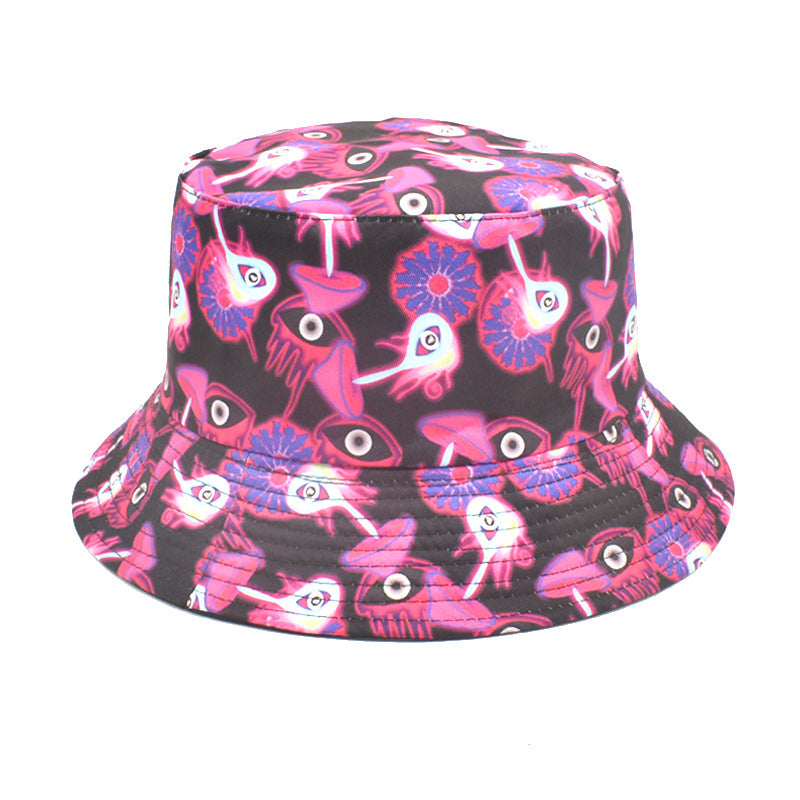 Wholesale Colorful Mushroom Pattern Bucket Hat ACC-HT-ShunMa003