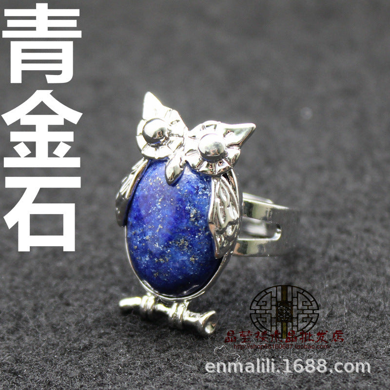 Wholesale Personality Exaggerated Owl Adjustable Ring