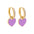 Wholesale  color love pendant zircon earbuckle earrings