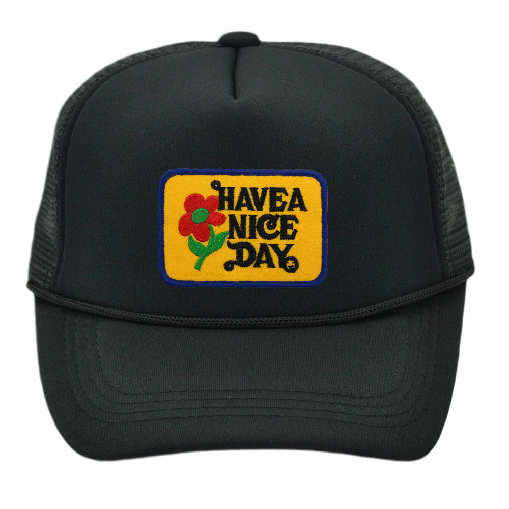 Wholesale Haves Nice Day Floral Logo Baseball Mesh Cap ACC-HT-PeiNi003