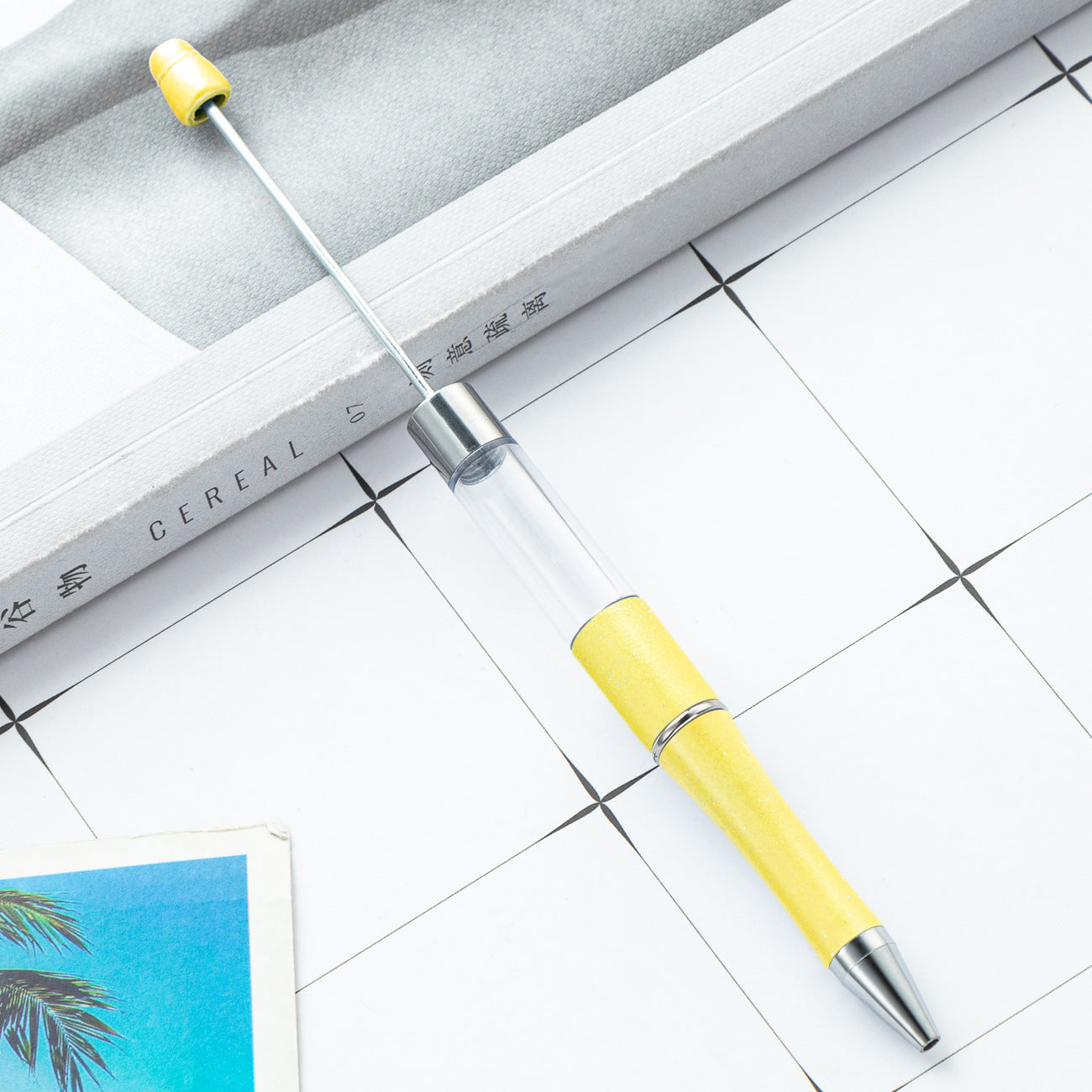 Wholesale Beadable Pens Plastic Empty Tube Bead Pen DIY Pen DIY Beadable ACC-PN-HuaH047