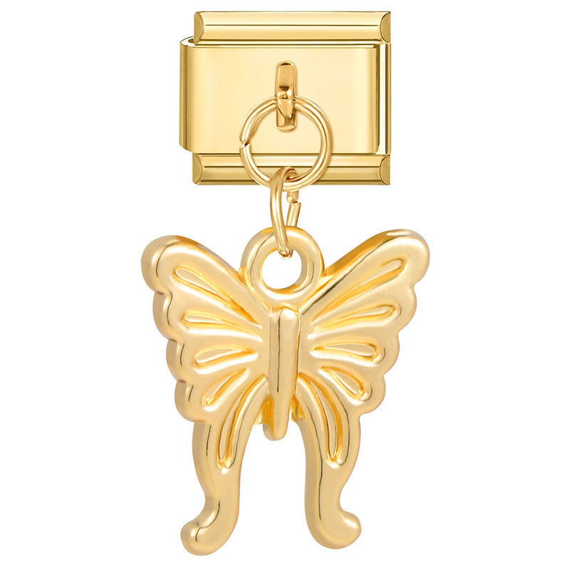 Wholesale Italian Charm Bracelet 9mm DIY Splicing Heart Pendant Titanium Steel Composable Bracelet