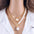 Wholesale snake chain pearl portrait square brand necklace set