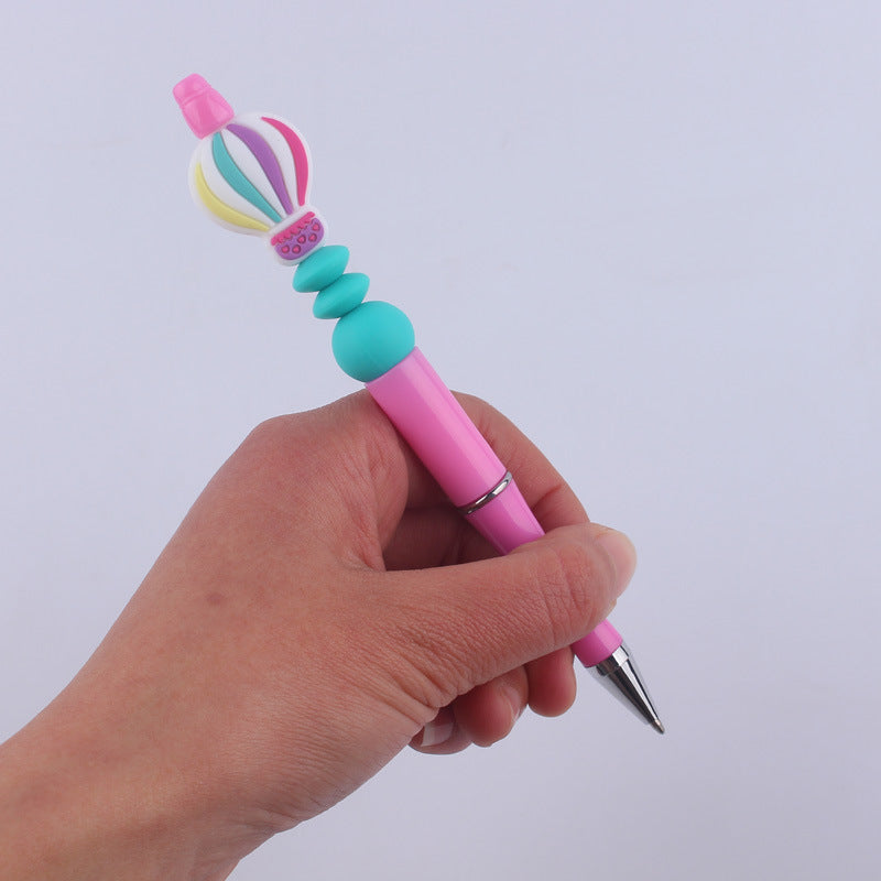 Wholesale  beaded pen creative handmade  balloon silicone beads beaded pen