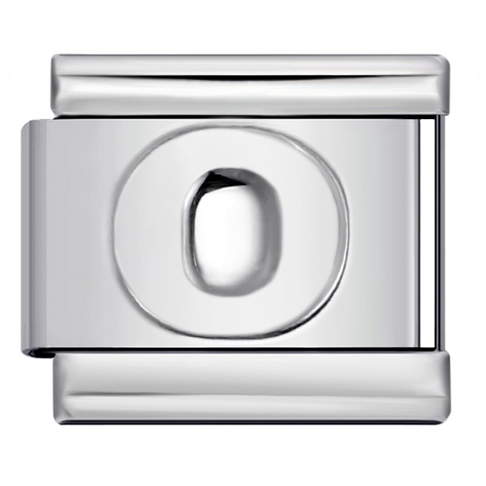 Wholesale Italian Charm Bracelet 9mm DIY Splicing Removable English Letters Stainless Steel Composable Bracelet