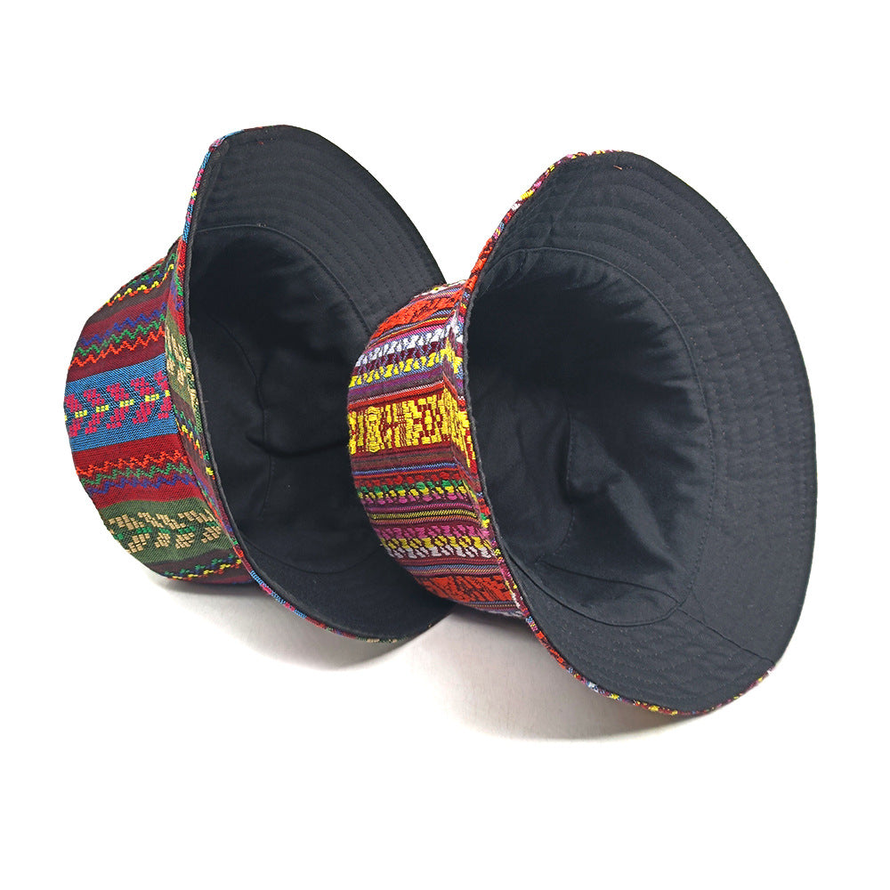 Wholesale  Retro Ethnic Bohemian Style Printed Fisherman's Hat Bucket Hat