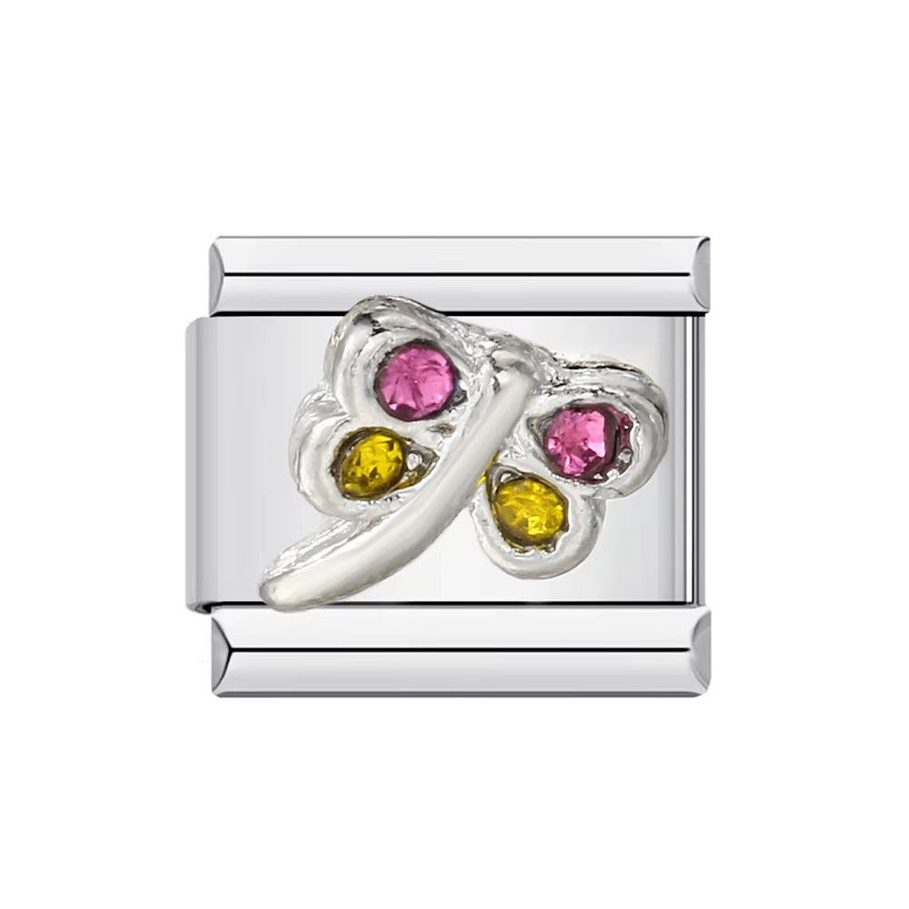 Wholesale 9mm Italian Charm Starter Bracelets DIY square Single Section Creative Stainless Steel Composable Bracelet