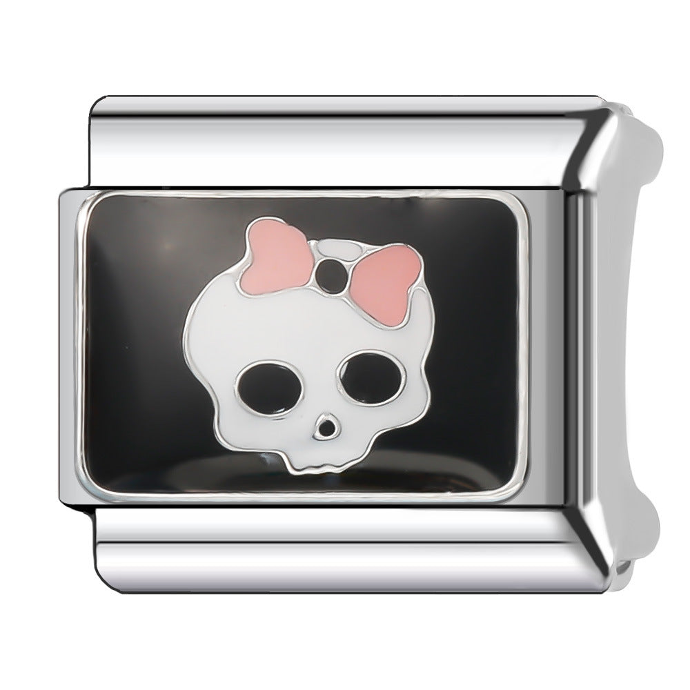 Wholesale Italian Charm Bracelet 9mm DIY Splicing Halloween Series Stainless Steel Composable Bracelet