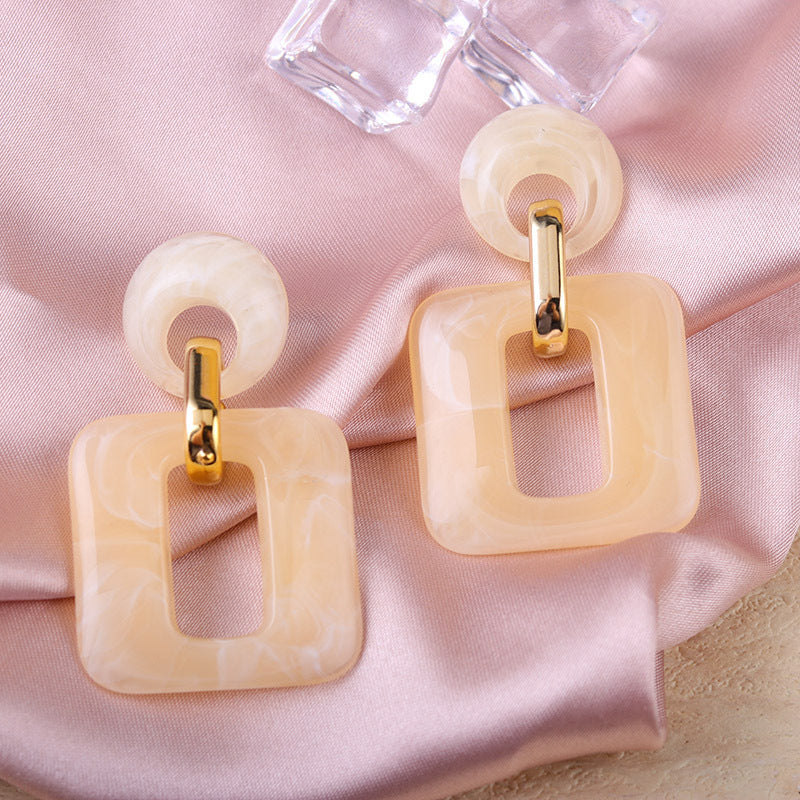 Wholesale  Geometry Square Acrylic Earrings