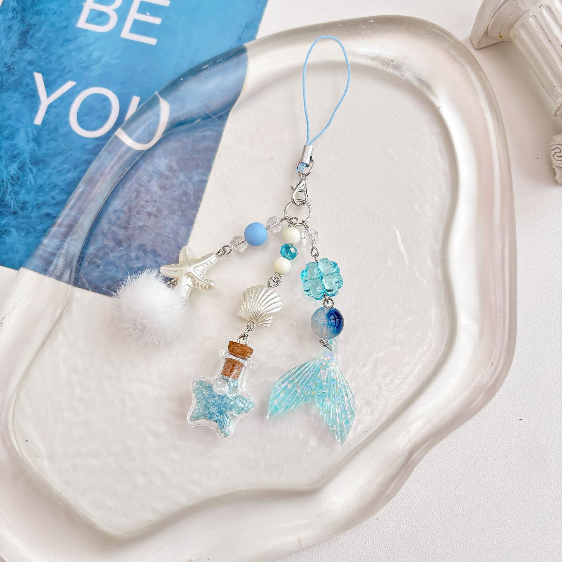 Wholesale  ocean drifting bottle keychain