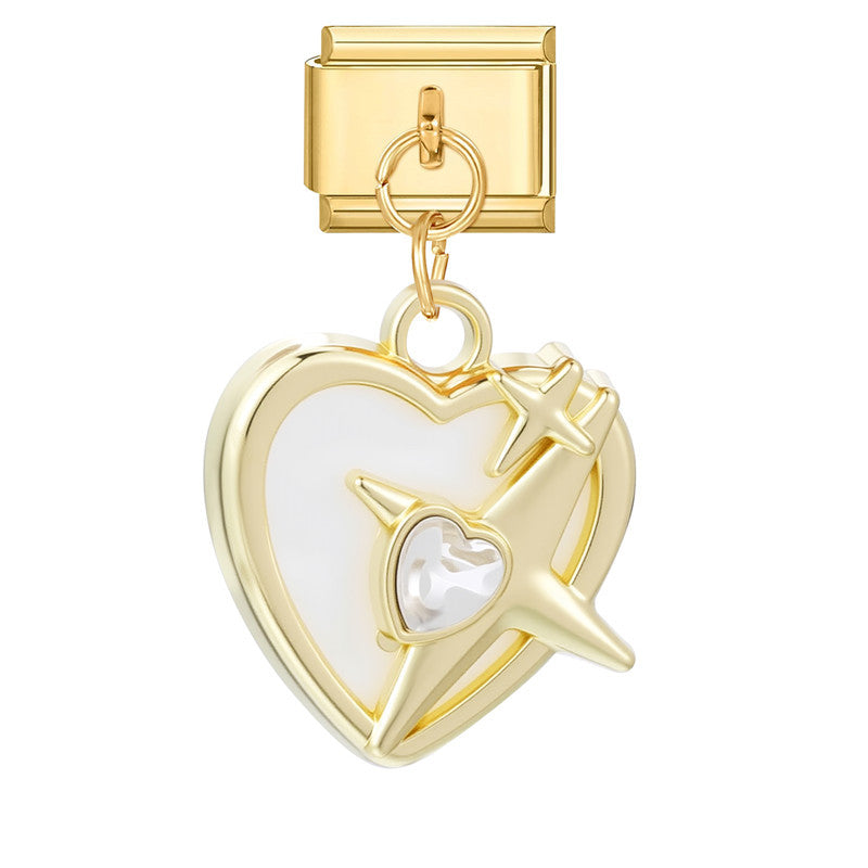 Wholesale Italian Charm Bracelet 9mm DIY Splicing Creative Pendant Stainless Steel Composable Bracelet