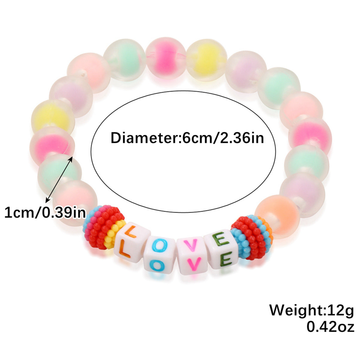 Wholesale Cartoon Dopamine Style Malone Stacked Hand Beaded Bracelet suit