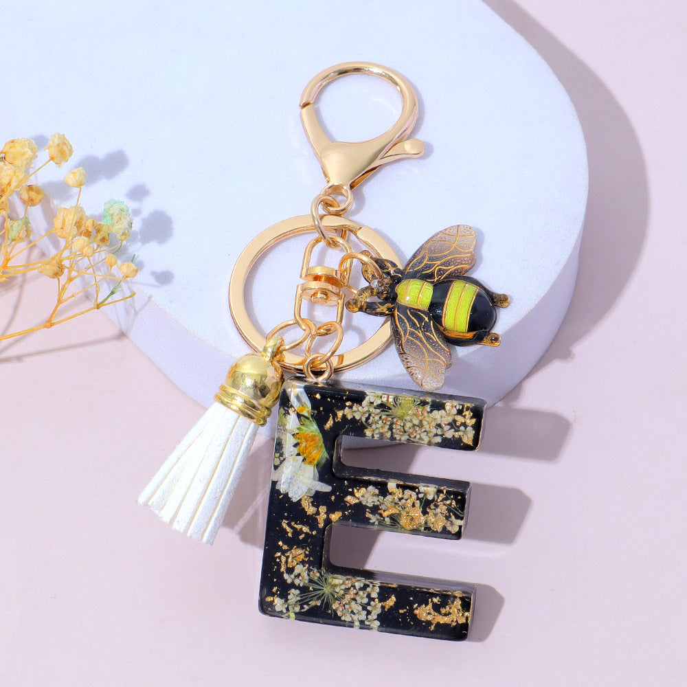 Wholesale Resin Bee Letter Bag Charm Decorative Accent Gift for