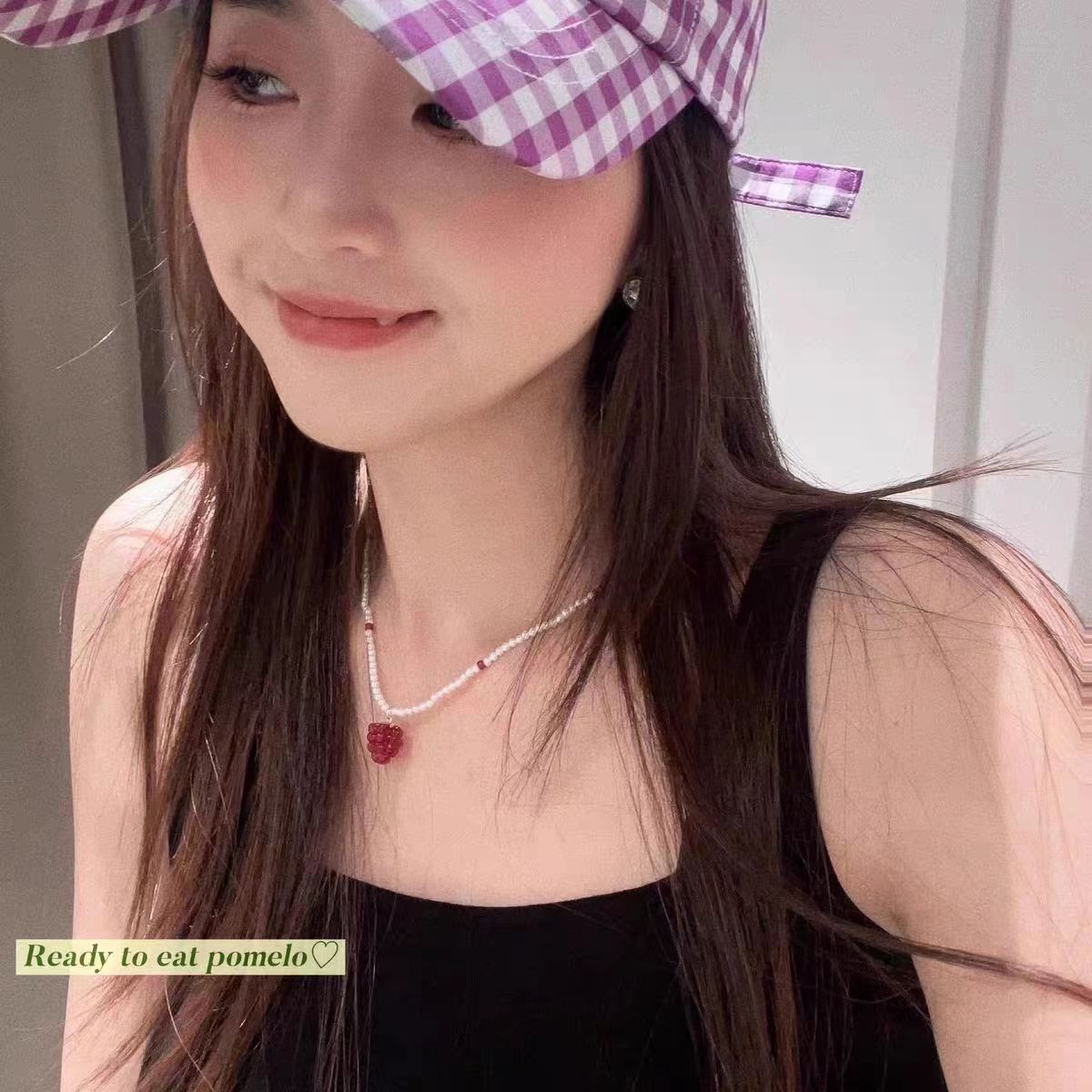 Wholesale  Berry Cute Holiday Style Handmade Necklace