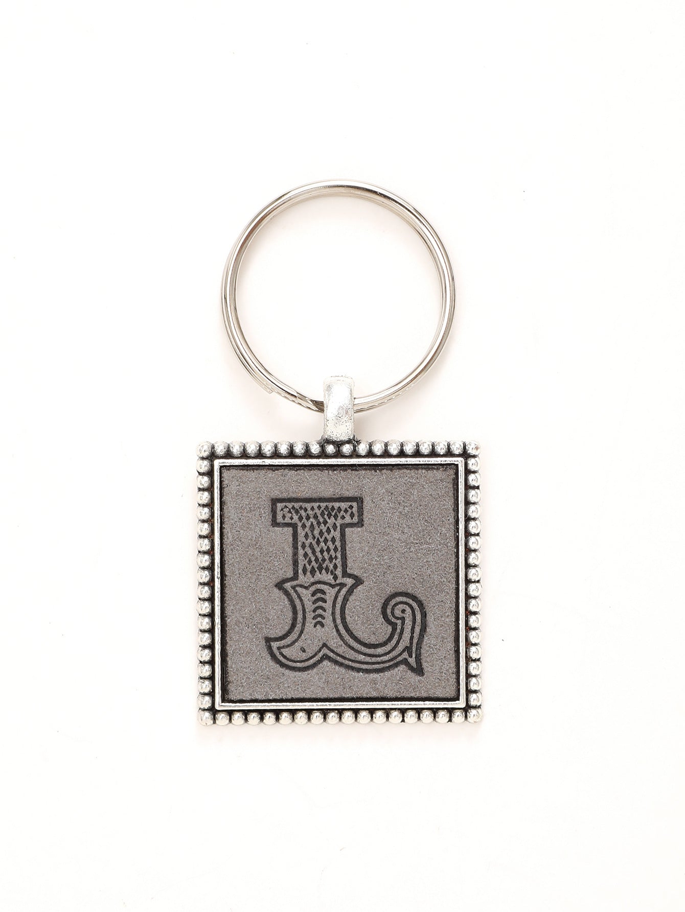 Wholesale 26 Letters Leather Embossed Keychain