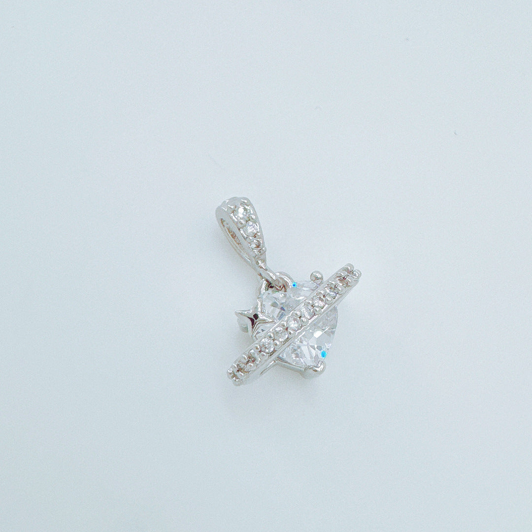 Wholesale Light Luxury Heart Pendant Necklace Copper Zircon Fashion Jewelry Accessory for Gift
