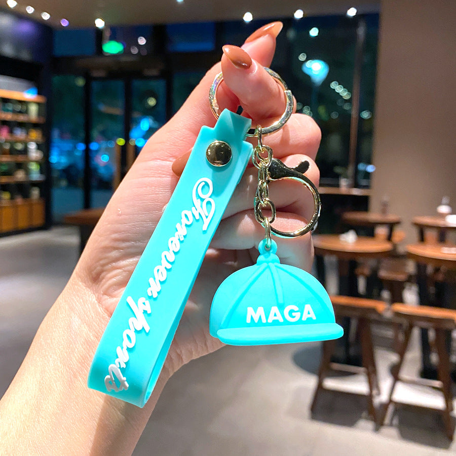 Wholesale Cartoon Hat PVC Soft Keychain Creative Keychain ACCVIP-KC-XinShu003