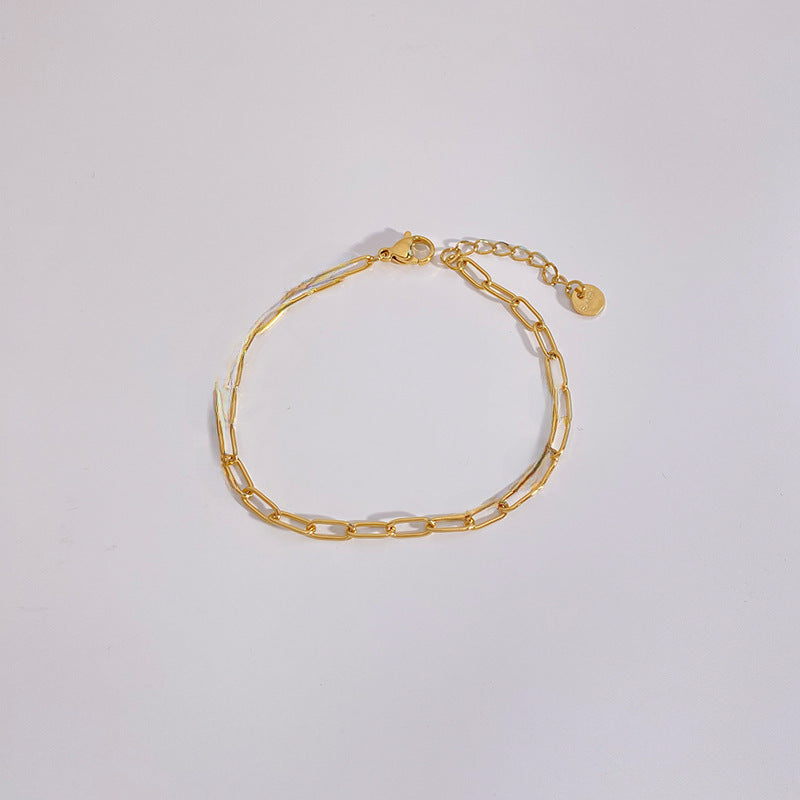 Wholesale Simple Stainless Steel Exquisite Bead Chain Bracelet