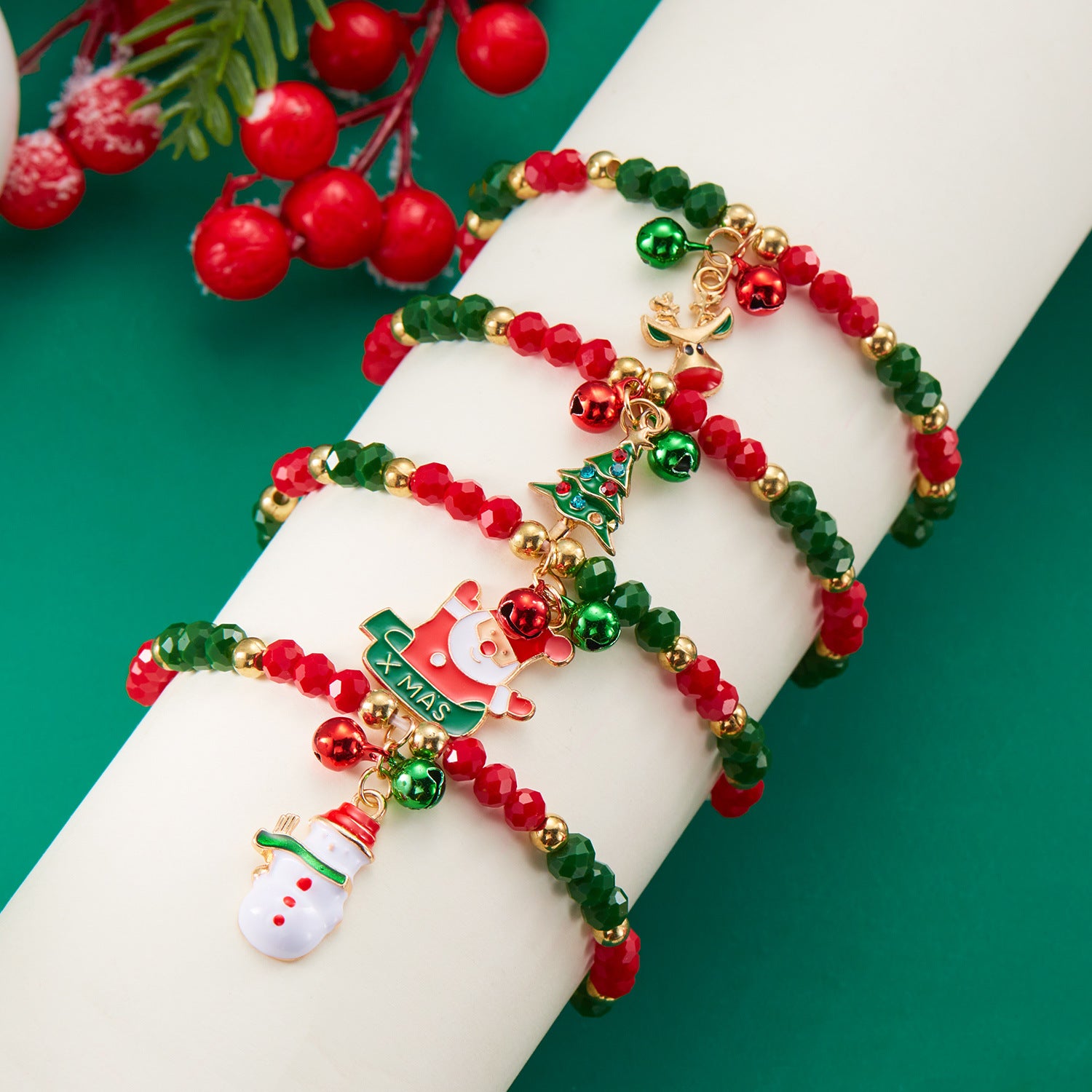 Wholesale Christmas Santa Bell Bracelet