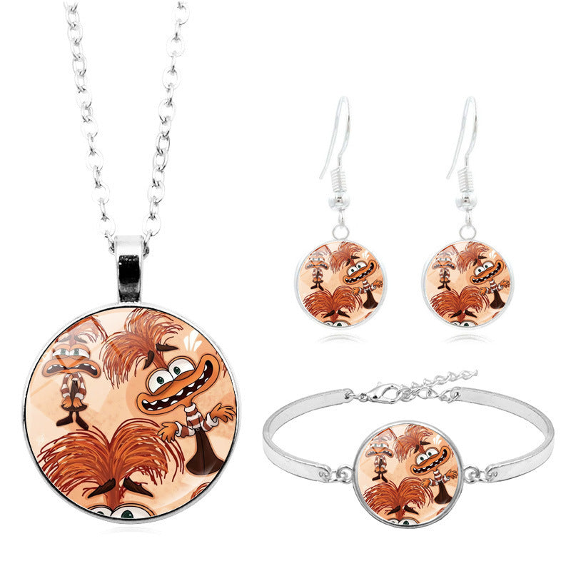 Wholesale Cartoon Cute Alloy Necklaces Bracelet Earrings Set ACCVIP-NE-HengX001