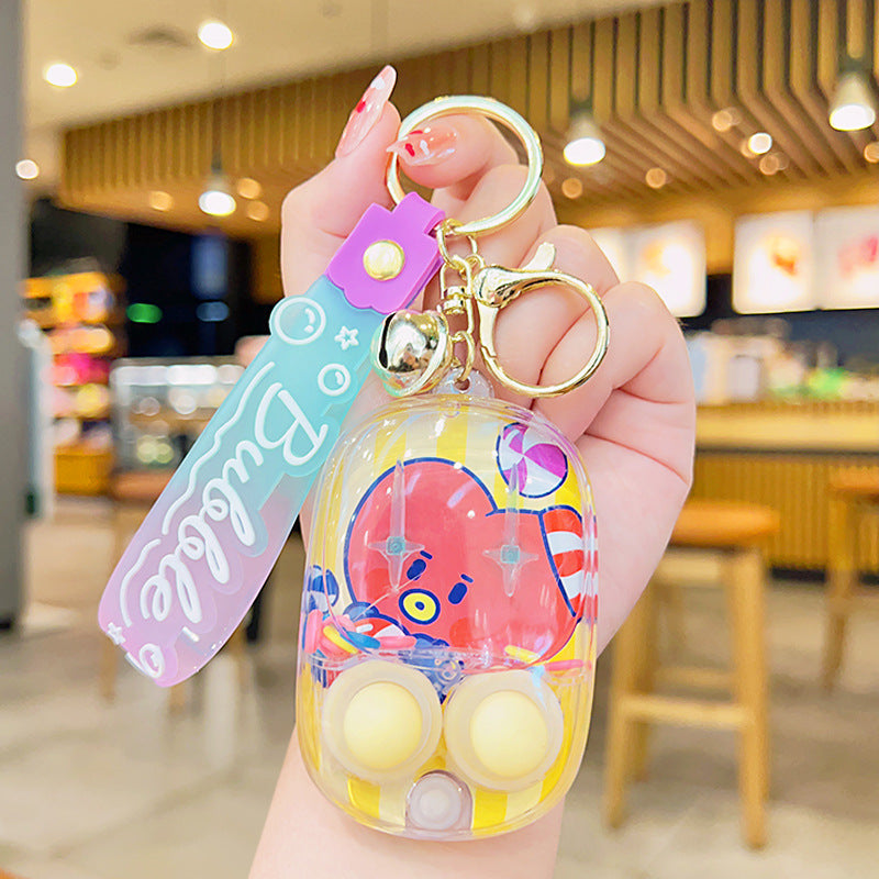 Wholesale Cartoon Water Ring Game Console Unzipped Acrylic Keychain ACC-KC-JuCai012
