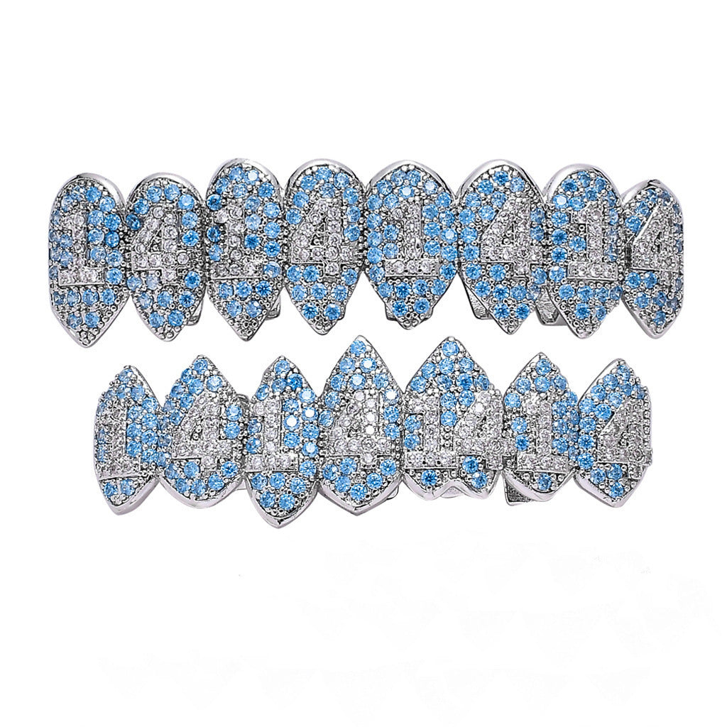 Wholesale Grillz Micro-Inlaid Zircon Hip-Hop Resale Jewelry Accessory