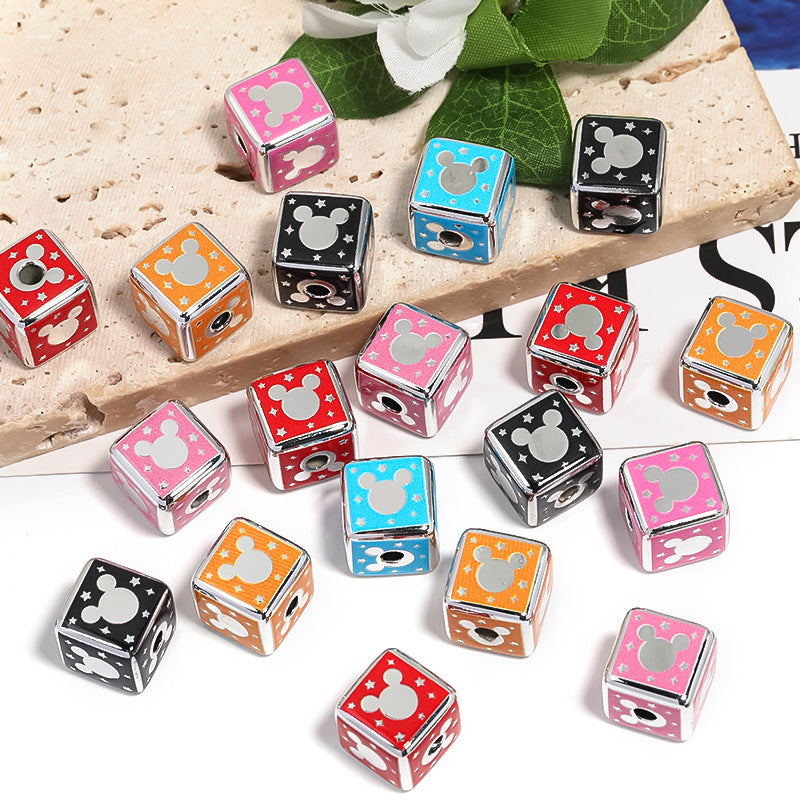 Wholesale 50pcs 14mm Acrylic Square Beads Color Printing Square Beads Diy Accessories ACCVIP-BDS-BLG001