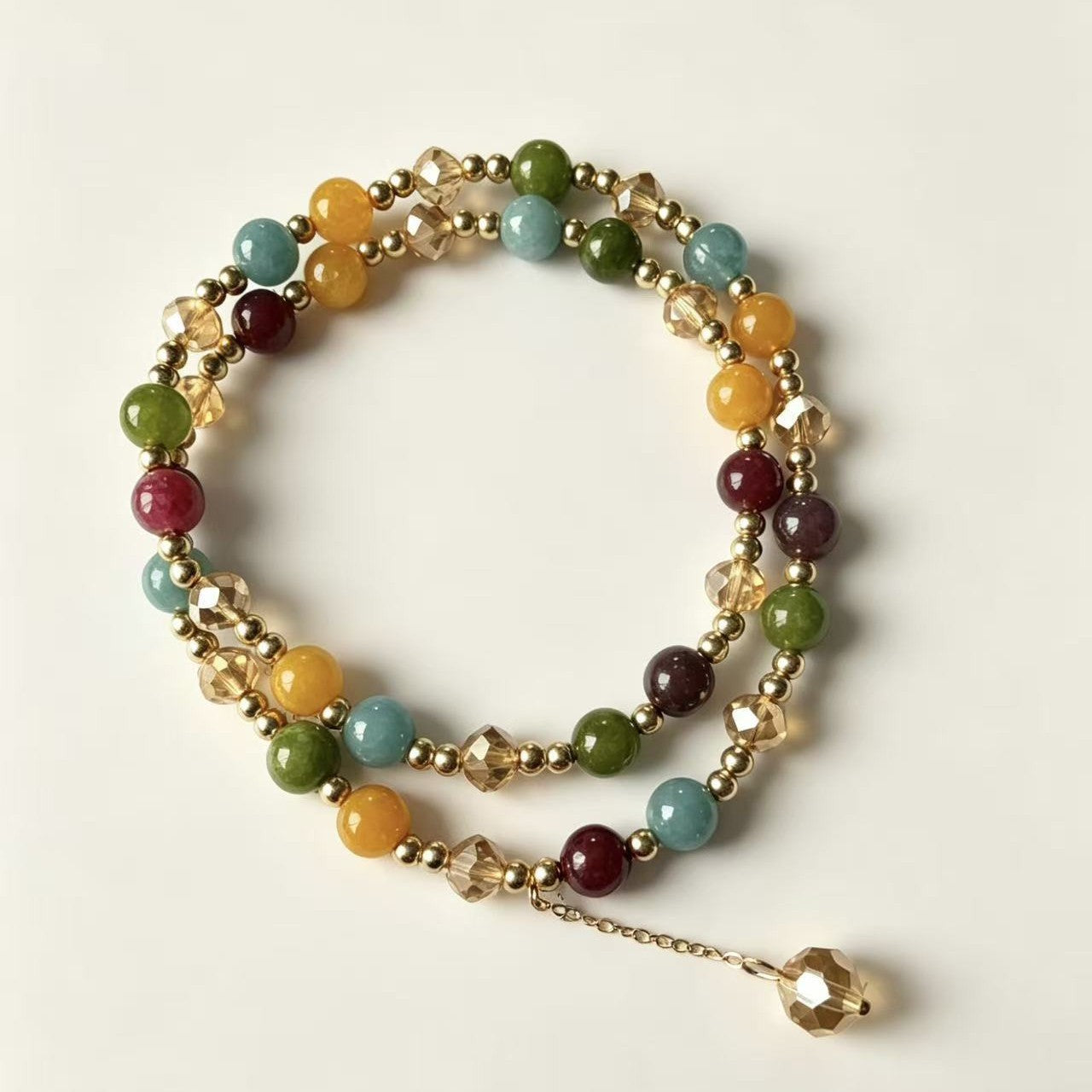 Wholesale Multi Color Crystal Natural Stone Beaded Bracelet Stackable Design Jewelry Accessory For Everyday Wear
