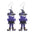Wholesale  Earrings Acrylic Double-Sided Long-Legged Witch Pumpkin  Earrings