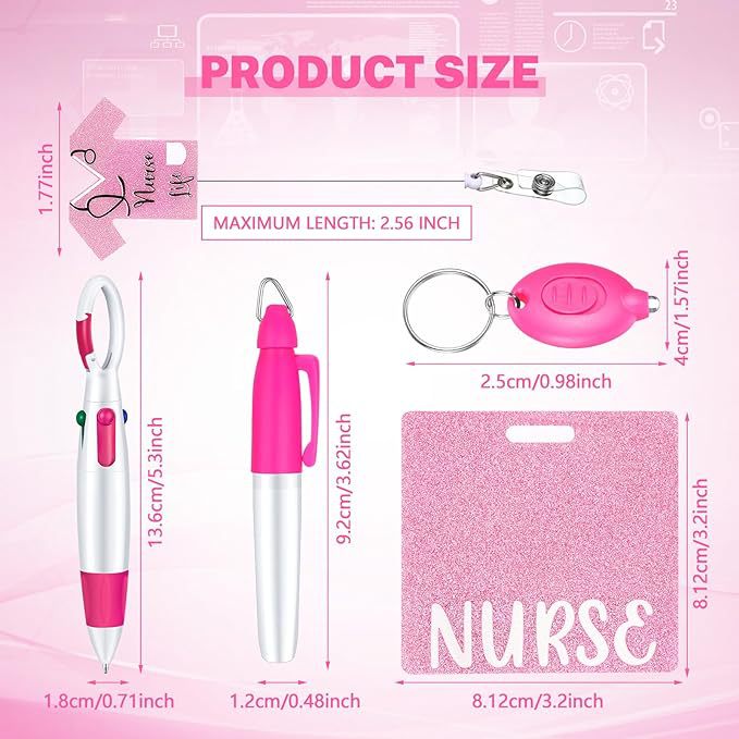 Wholesale Nurse Pen Set with Light Telescopic Badge Scroll Keychain Badge Reels ACC-KC-ChiHai008